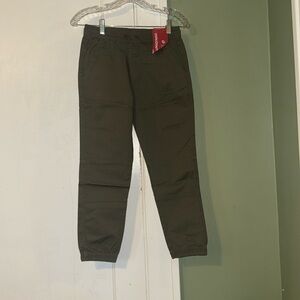 Unionbay Youth School Uniform Green Jogger size 10/12 Medium Drawstring waist